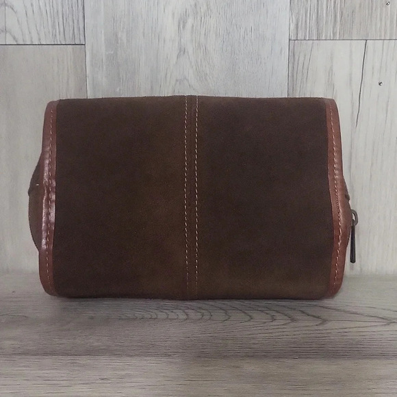 🛍Villena Brown Suede Multi Pocket Hanging Foldable Toiletry Bag‎ - Picture 3 of 14